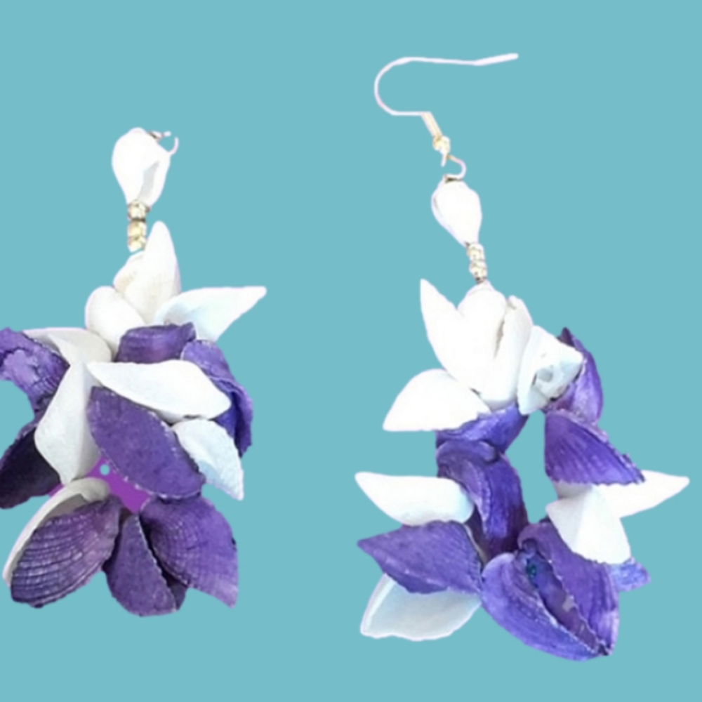 Real SHELL Earrings - Picture 3 of 5